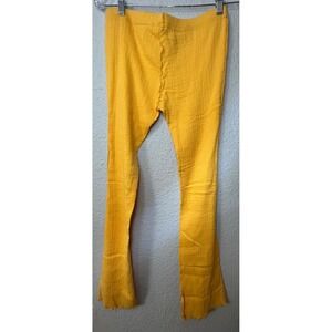 Free People Intimately Gauze Flare Leggings Orange Marigold  Small NWT